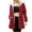 Claret, variant on Lovskoo 2024 Women's Winter Coats Fleece Parkas Anoraks Hooded Thick Warm Comfy Stylish Stitching Long Sleeve Outerwear Casual Long Cardigan Trench Coat Olive Green