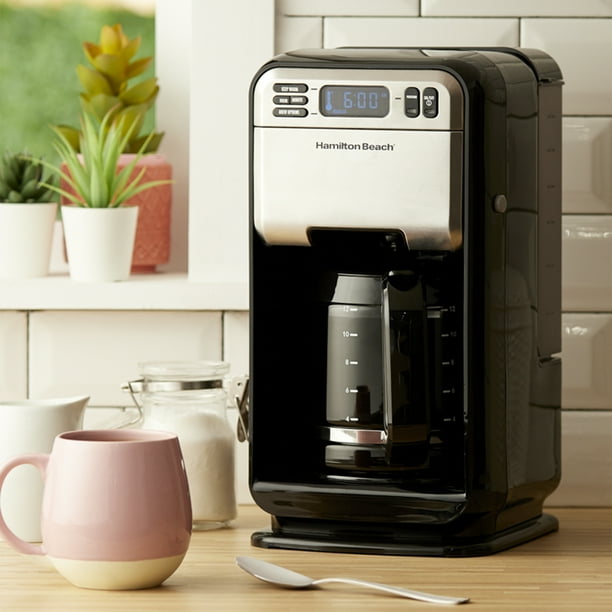 Hamilton beach 12 cup digital automatic lcd programmable coffeemaker brewer hotsell