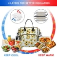 thumbnail image 4 of OBREWU White Sunflower Womens Lunch Box for Work,Insulated Large White Sunflower Lunch Bag for Women,Loncheras Para Mujer,Leakproof Adult Lunch Bag for Work,Beach,Travel,Picnic,Camping, 4 of 7