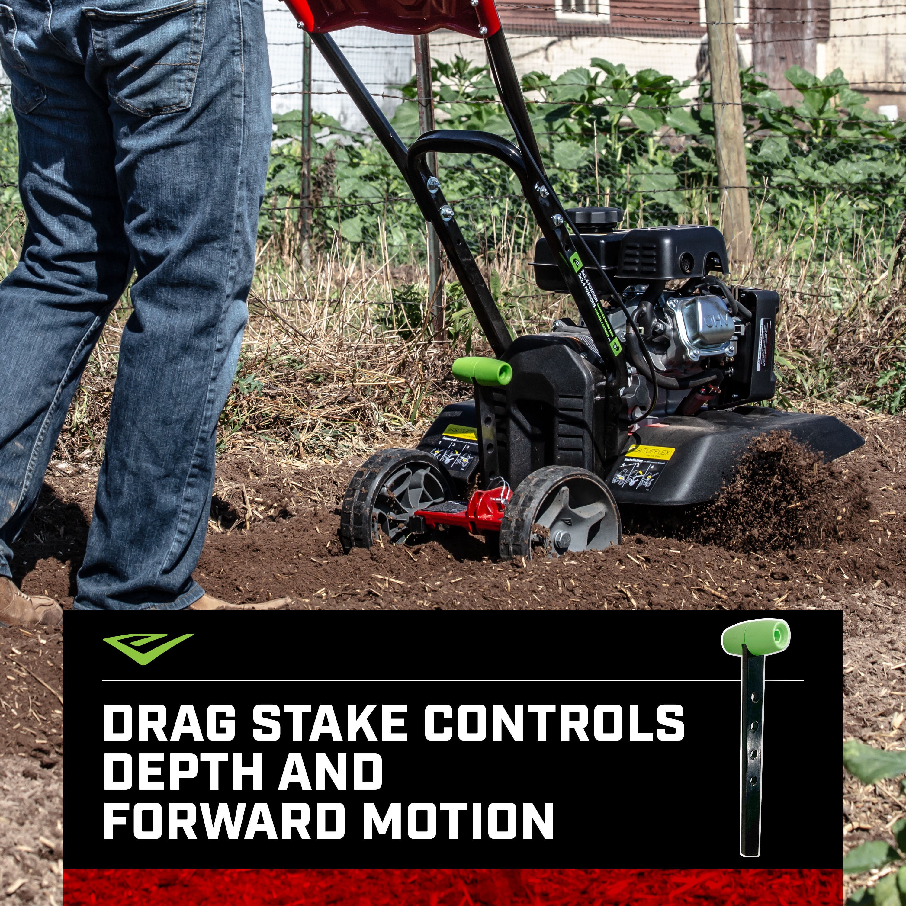 Earthquake Versa Front Tine Tiller, 99cc 4-Cycle Viper Engine
