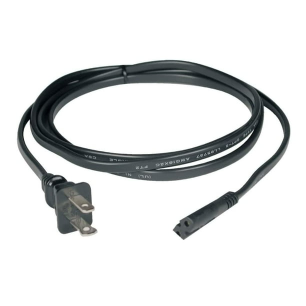 Cable de alimentación Tripp Lite para portátil no polarizado de 2 ranuras, 1,8 m, negro