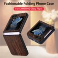 thumbnail image 2 of Nalacover for Samsung Galaxy Z Flip 5 Case, Wooden Patterned Shockproof Luxury Folded Anti-Scratch Camera & Screen Raised Protection Phone Cover for Samsung Z Flip5 2023,
Walnut, 2 of 9