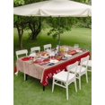 thumbnail image 3 of Outdoor Tablecloth with Umbrella Hole and Zipper, Roses Valentine's Day Rectangle Table Cloth 60x120 Inch Waterproof Tablecloth, Vintage Truck Love Heart Wooden Picnic Table Cover for Patio Camping, 3 of 7