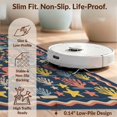 thumbnail image 6 of Design&I 3'x5' Washable Area Rug Low Profile & Durable Daily Traffic Ready Deep Sea Creatures Smiling Whale Playful Octopus Starfish Coral Design for Home Office, Hallway, 6 of 7