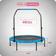 thumbnail image 3 of HolaHatha Foldable Mini Trampoline with Adjustable Handle, 40 Inch, Blue, 3 of 10