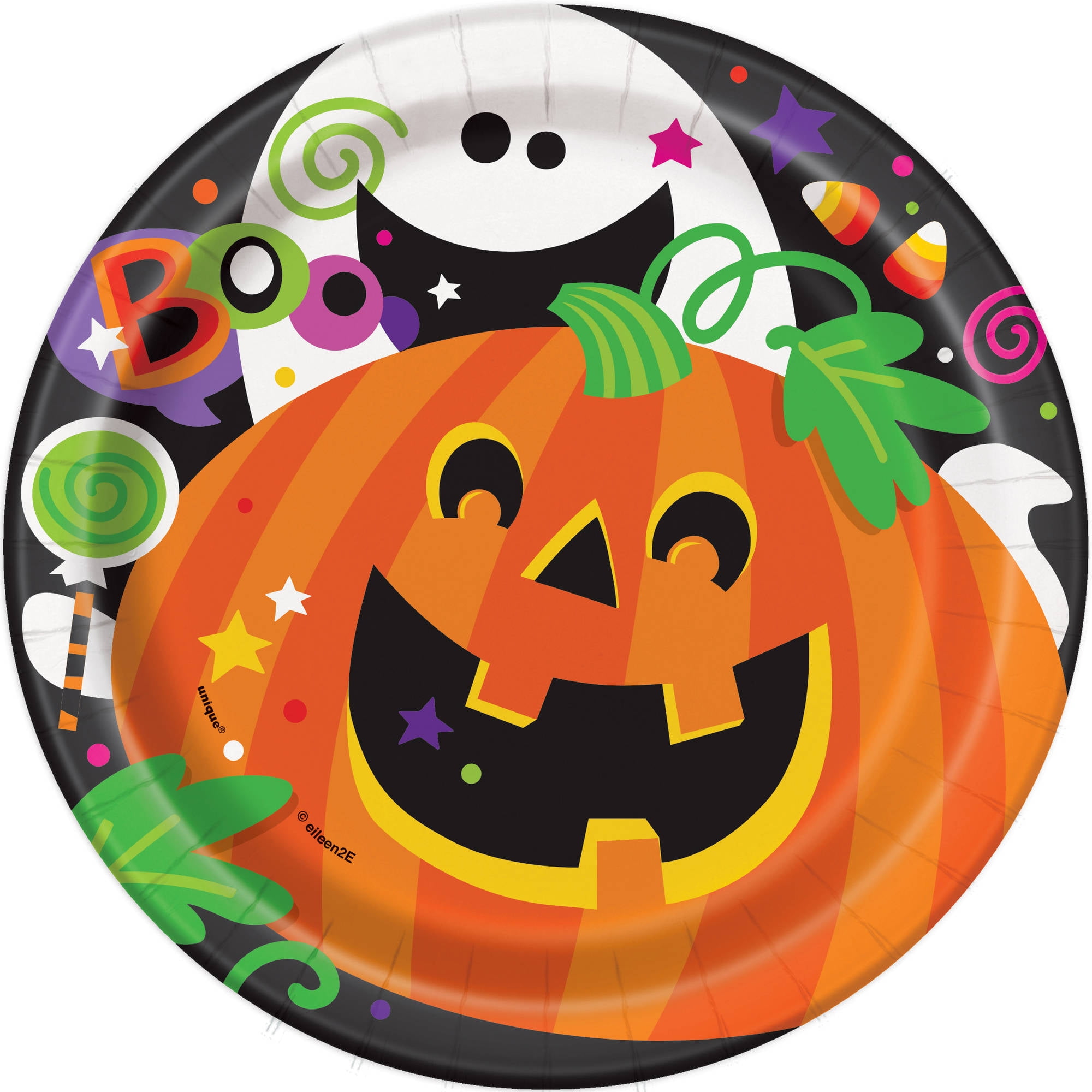 Happy Halloween Paper Plates, 7 in, 8ct