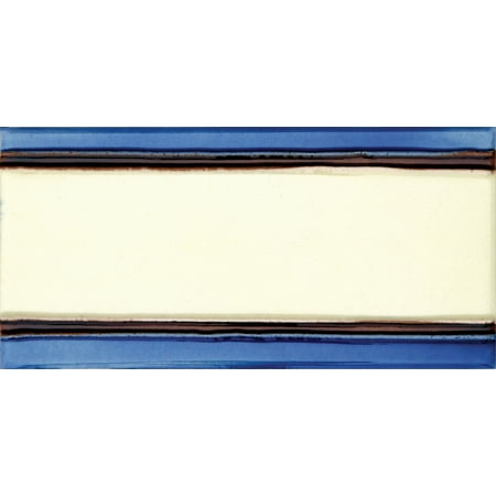 Solistone Hand-Painted Ceramic 3 in. x 6 in. Abanico White Glazed Ceramic Wall Tile, Case of 20