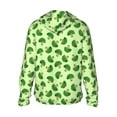thumbnail image 3 of Uemuo Broccoli Vegetables Pattern Women's Full Zip UPF 50+ Sun Protection Hoodie Jacket Long Sleeve Sun Shirt Hiking Outdoor Performance with Pockets-, 3 of 9