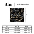 thumbnail image 5 of Motorcycle Covers Set of 2 with Unique Patterns for Bed, Chair Pillow Covers, Decorative Pillows - Available in 16x16, 18x18, 20x20 Inchesfor Various Occasions, 5 of 6
