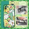 thumbnail image 2 of LYM-Phone Case For Samsung Galaxy A03 Global/SM-A035F, Phone Holder Wristband Back Cover Cartoon Silicone Durable Kickstand Lanyard Anti-dust Shockproof Ring Anti-knock Cute Wrist Strap, 2 of 9