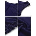 thumbnail image 6 of YAZI Women Casual Dress Crew Neck Ruched Summer Sleeveless Tank Bodycon Shirt Short Mini Dresses, 6 of 12