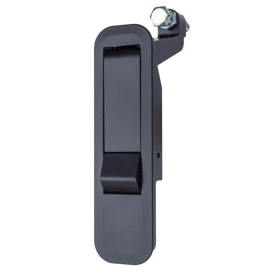 Global Link Pivot Latch, Long Body, Long Arm, Non-Locking, Black Powder Coat