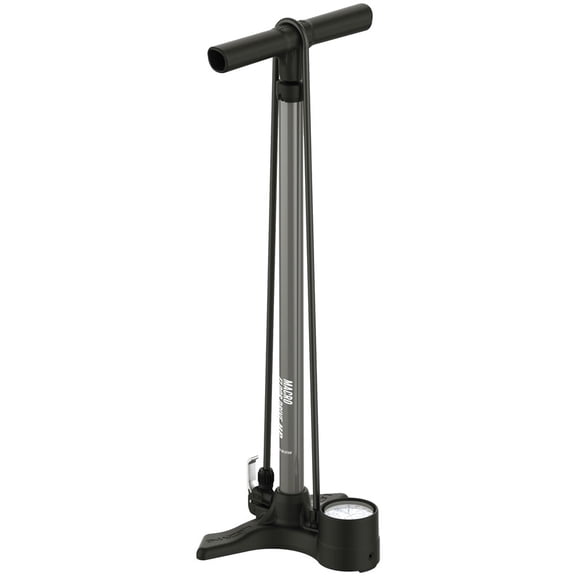 Lezyne Macro Floor Drive Floor Pump, Dual Valve Head, 220psi, Grey