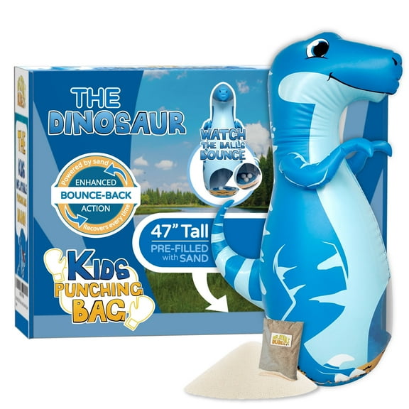 INFLATABLE DUDES Dinosaur Raptor 47 inches -Kids Punching Bag |Filled with Sand