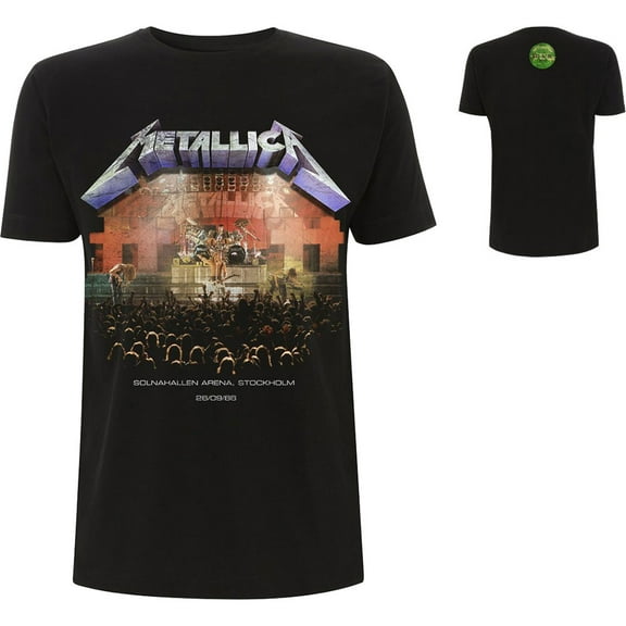 Metallica Unisex T-Shirt Stockholm '86. (Back Print) (Small)