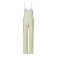 thumbnail image 6 of SELONE One Piece Jumpsuits for Women Rompers for Women Sequin Trendy Sleeveless Slim Fit Fashion ting Suspender Playsuit Jumpsuit for Everyday Wear Running Errands Going to Work Casual Event Silver M, 6 of 8