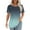 522_Navy, variant on V Neck T Shirts for Women Shirt Short Sleeve Formal Casual Spring Summer Clothing Flowing Creases Front Short Sleeve Shirts for Women Light Blue