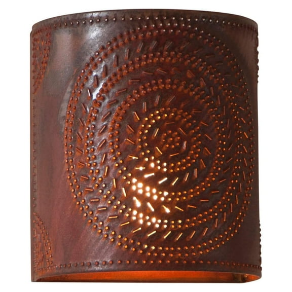 Chisel Sconce Light in Rustic Tin, wired