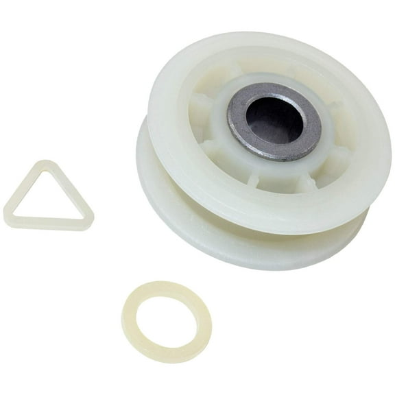 HQRP Dryer Idler Pulley Wheel Roller for Whirlpool 3CSP2760BN0 3LCED9100WQ0 GEW9200LL1 WED7990XG0 WGD94HEXR0 WGD97HEXW3 YWED8300SE2 YWED94HEAW0 YWET4027EW0