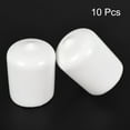 thumbnail image 2 of 10pcs Rubber End Caps 22mm(7/8") ID Vinyl Round End Cap Cover Screw Thread Protectors White, 2 of 4