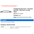 thumbnail image 2 of Headlight Mounting Panel - Compatible with 2003 - 2005 Ford E-150 Club Wagon 2004, 2 of 2