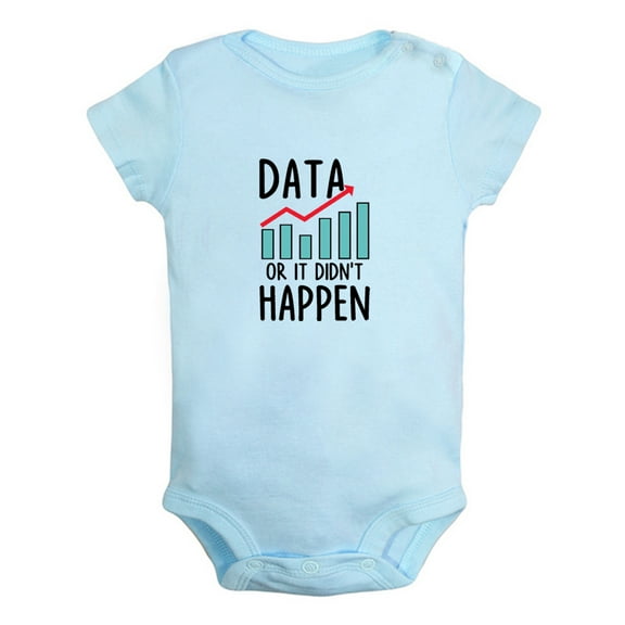 Data Or It Didn't Happen Funny Rompers For Babies, Newborn Baby Unisex Bodysuits, Infant Jumpsuits, Toddler 0-12 Months Kids One-Piece Oufits (Blue, 6-12 Months)