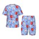 thumbnail image 1 of Fotbe coffee love cup winter Pijama Estampada de 2 Piezas para Niños – Ropa de Dormir de Manga Corta Cómoda para Niños y Niñas, Camiseta y Shorts de Algodón-4X-Large, 1 of 6