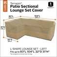 thumbnail image 2 of Classic Accessories Terrazzo Water-Resistant 104 Inch Patio Left-Facing Sectional Lounge Set Cover, 2 of 9