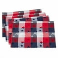 thumbnail image 2 of SARO 1776.M1672B 16 x 72 in. Rectangular Checkered Table Runner with Stars Design - Multi Color, 2 of 4