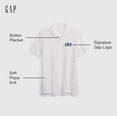 thumbnail image 2 of Camisa Polo para Niños GAP Logo Blanco Óptico Talla Grande, 2 of 2