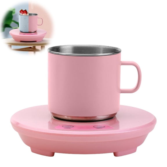 Electric Cup Warmer and Cooler Coaster, Dual Temperature Control Drink Heating Cooling Pad for Coffee Tea Beverage Desk Use