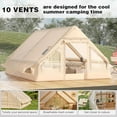 thumbnail image 3 of EROMMY Large Inflatable Tent for 8-10 Person, Waterproof Blow Up Camping Tent, Easy Setup 130 Square Glamping Cabin with Mesh & Chimney Windows, 3 of 9