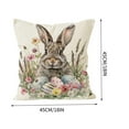 thumbnail image 2 of Clearance! YZEGDCH Easter Pillow Covers 18"x18" Easter Decorations Rabbit Soft Plush Faux Fur Throw Pillows for Living Room Sofa Couch Bed Indoor Outdoor Home Decor Easter Gift, 2 of 5