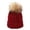 Wine, variant on HJYCHN Winter Hats for Women Solid Color Knit Beanie with Pompom Warm Unisex Hat for Adults and Kids Soft Cozy for Everyday Womens Hat Red One Size