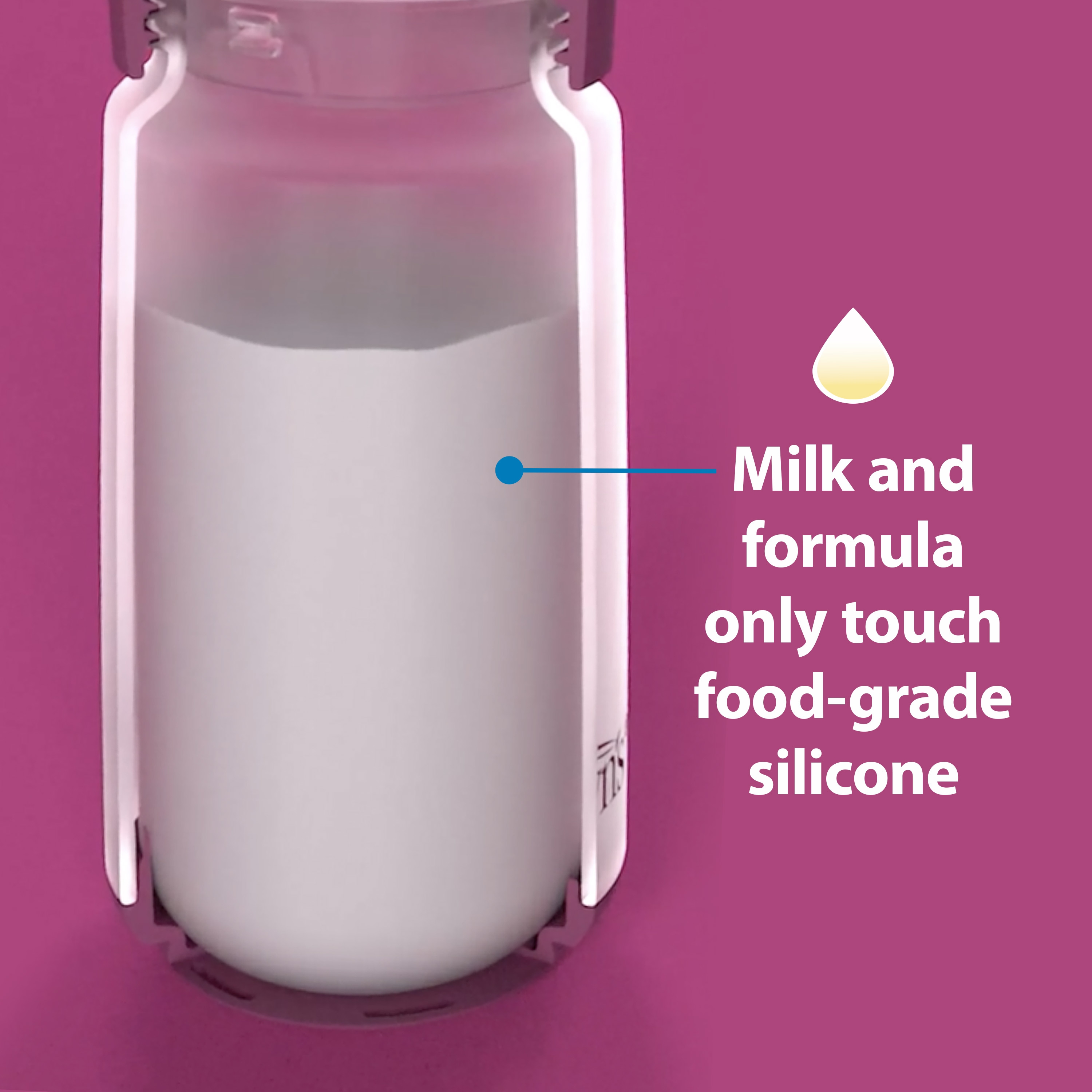 Dr. Brown's Silicone Baby Bottle with Anti-Colic Insert, 9oz photo 3