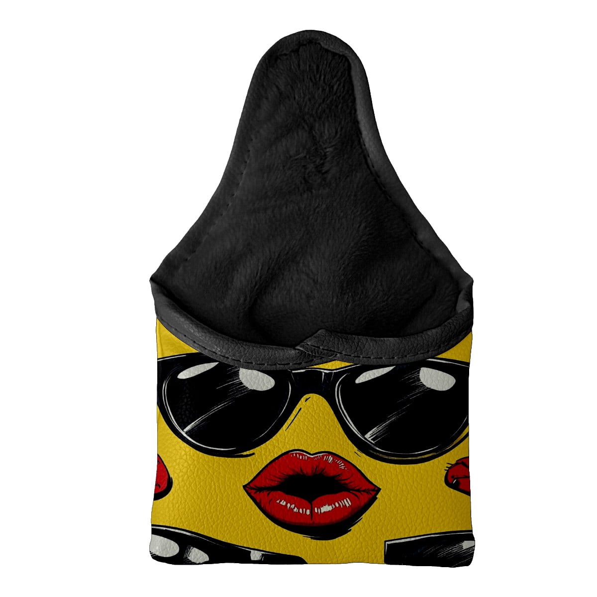 Golf Mallet Putter Cover Premium Leather Waterproof Golf Putter Head Cover with Magnetic Closure Funny Patterns