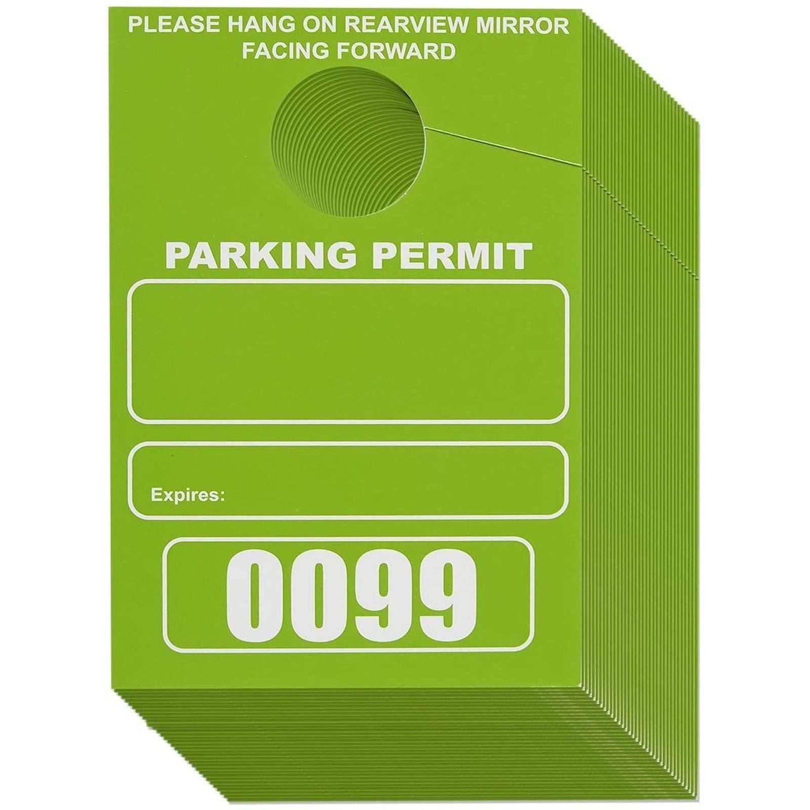 2 x 3 Inches Temporary Parking Pass 100-Pack Parking Permit Blue Reflective Parking Decal Car Parking Management 