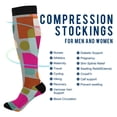 thumbnail image 2 of FORMRS Womens Knee High Socks Casual Long Thick Travel Daily Wear, 1 Pair, Abstract Geometric Pattern, 2 of 6