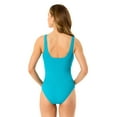 thumbnail image 2 of Women's Live In Color Textured Classic Square Neck One Piece Swimsuit, 2 of 6