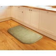 thumbnail image 2 of Kashi Home Soft Plush Memory Foam Non-Slip Backing Kitchen Rug Mat, 18x30 Inch D-Shape Slice Kitchen Floor Mat, Beige, 2 of 3