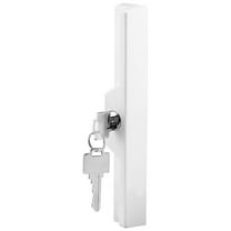 Prime-Line C 1120 Sliding Door Outside Pull With Key, White/Diecast