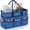 Blue, variant on Large Craft Tote Bag Organizer, Blue Portable Art Storage Caddy with Multiple Pockets for Sewing, Scrapbooking, Medical & Office Supplies