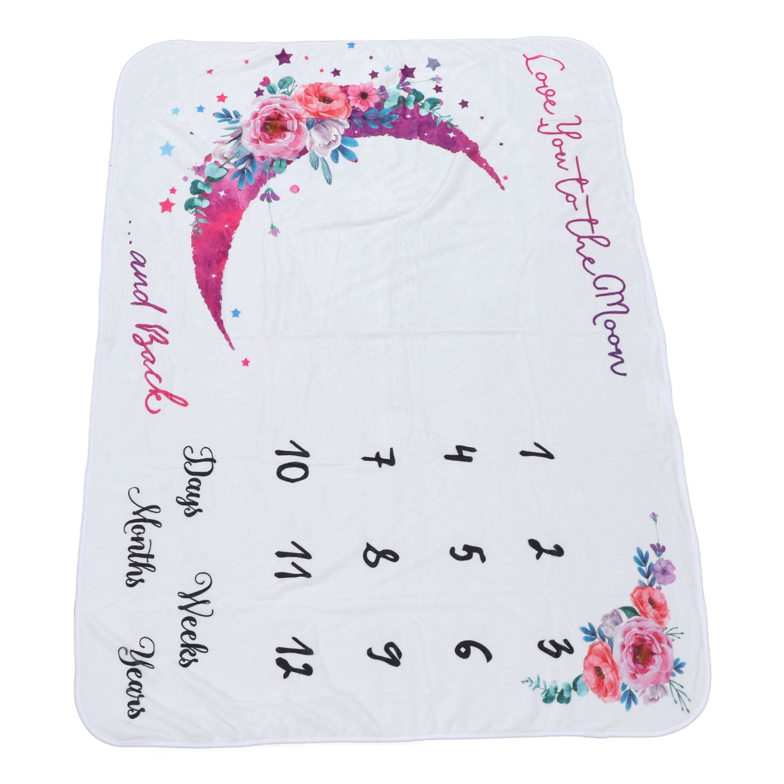 Baby Monthly Milestone Blanket Baby Milestone Blanket Polyester Fiber Breathable With Frame For Photograph For Baby Walmart