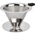 thumbnail image 1 of Filtre à Café Verseur en Acier Inoxydable Réutilisable Cône Sans Papier pour 1-2 Tasses, 1 of 4