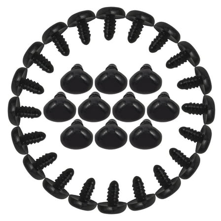 ROSENICE Nose and for Stuffed Animals 50Pcs Black Triangle Plastic for Diy Projects and Crafts