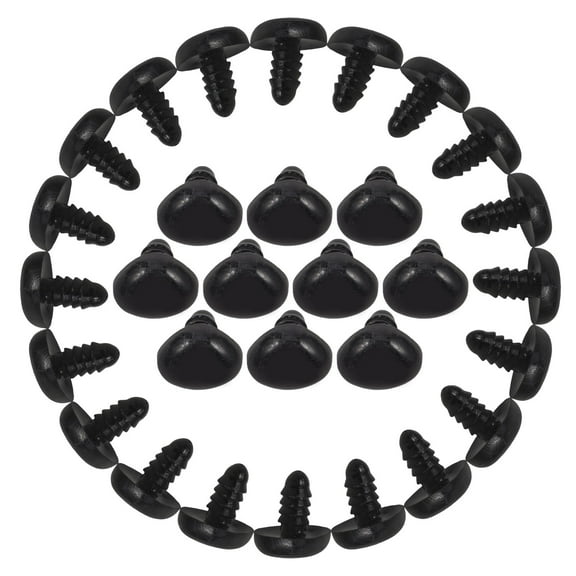 ROSENICE Nose and for Stuffed Animals 50Pcs Black Triangle Plastic for Diy Projects and Crafts