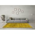thumbnail image 3 of Ahgly Company Machine Washable Indoor Rectangle Oriental Yellow Industrial Area Rugs, 5' x 7', 3 of 4