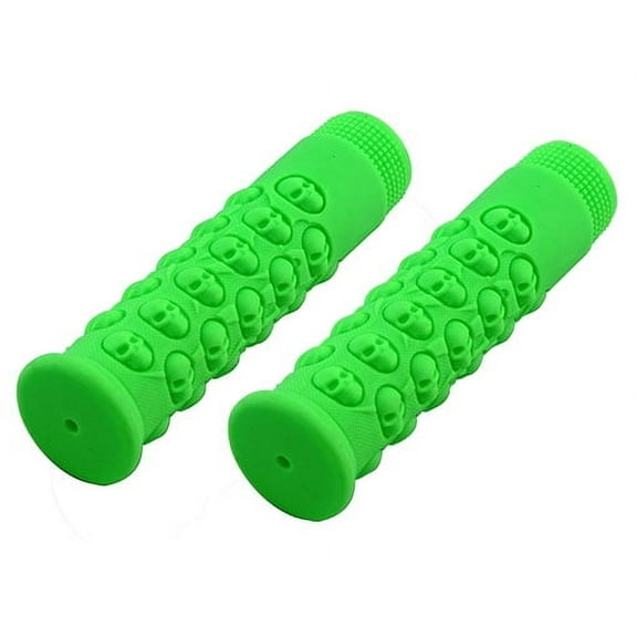 Lowrider Bicycle Bike Grips Skull Green. Bike Part, Bicycle Part, Bike Accessory, Bicycle Accessory