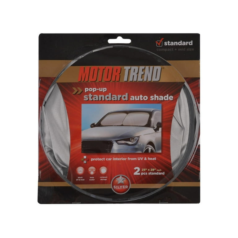 Motor Trend Pop Up Auto Car Sunshade for Windshield - 2 Pack