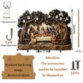thumbnail image 6 of Dserhfy Wall Mount Key Holder Wooden Carving Jesus Themed Key Organizer Multi-purpose Home Office Entryway Decorative Key Hanger Rack, 6 of 8